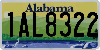 AL license plate 1AL8322