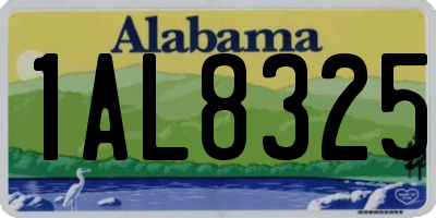 AL license plate 1AL8325