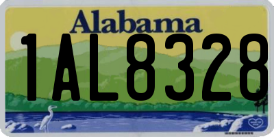 AL license plate 1AL8328