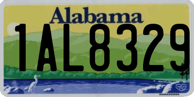 AL license plate 1AL8329