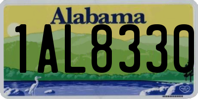 AL license plate 1AL8330