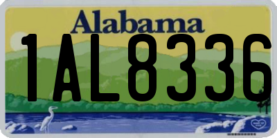 AL license plate 1AL8336