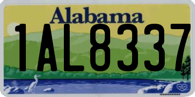 AL license plate 1AL8337
