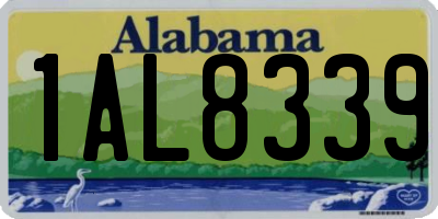 AL license plate 1AL8339