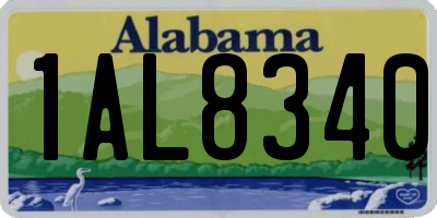 AL license plate 1AL8340