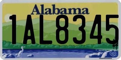 AL license plate 1AL8345