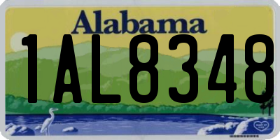 AL license plate 1AL8348