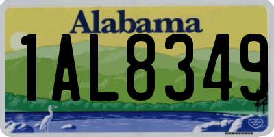 AL license plate 1AL8349