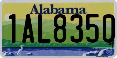AL license plate 1AL8350