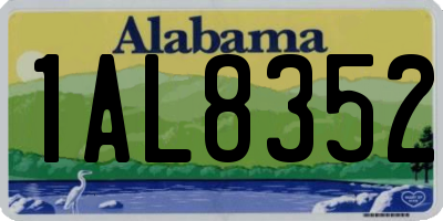 AL license plate 1AL8352