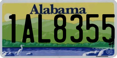 AL license plate 1AL8355