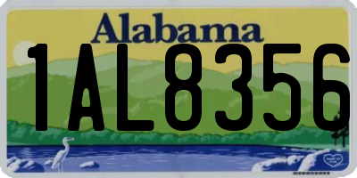 AL license plate 1AL8356