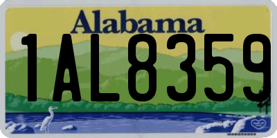 AL license plate 1AL8359