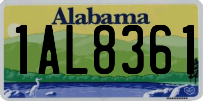 AL license plate 1AL8361