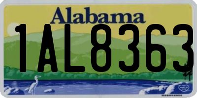 AL license plate 1AL8363