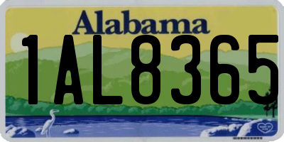 AL license plate 1AL8365