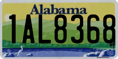 AL license plate 1AL8368