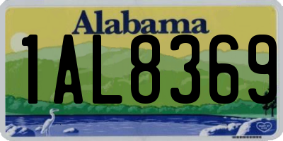 AL license plate 1AL8369