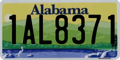 AL license plate 1AL8371