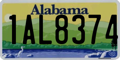AL license plate 1AL8374