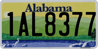 AL license plate 1AL8377