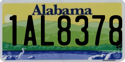AL license plate 1AL8378