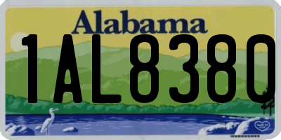 AL license plate 1AL8380
