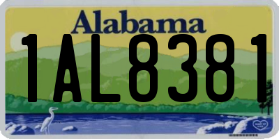 AL license plate 1AL8381