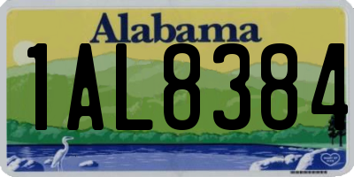 AL license plate 1AL8384