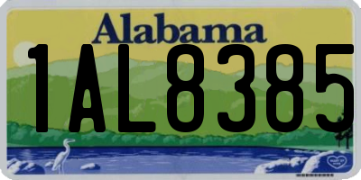 AL license plate 1AL8385