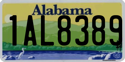 AL license plate 1AL8389