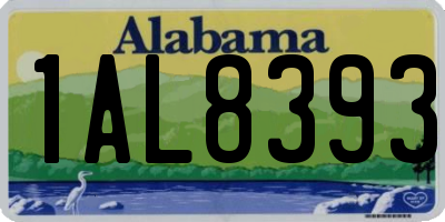 AL license plate 1AL8393