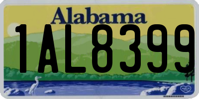 AL license plate 1AL8399