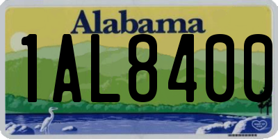 AL license plate 1AL8400