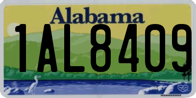 AL license plate 1AL8409