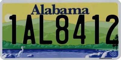 AL license plate 1AL8412