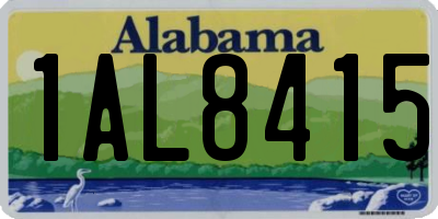 AL license plate 1AL8415
