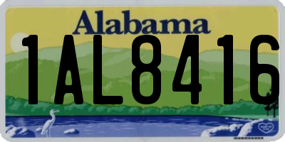AL license plate 1AL8416
