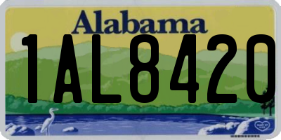 AL license plate 1AL8420