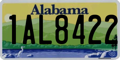AL license plate 1AL8422