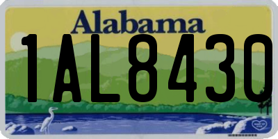 AL license plate 1AL8430