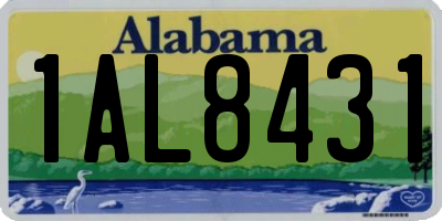 AL license plate 1AL8431