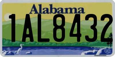 AL license plate 1AL8432