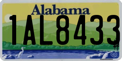 AL license plate 1AL8433