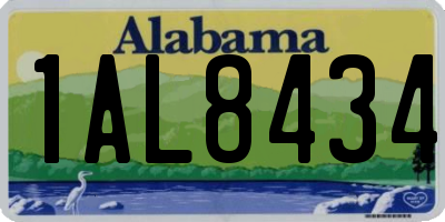 AL license plate 1AL8434