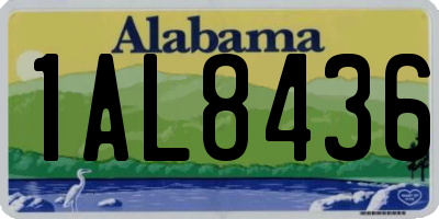 AL license plate 1AL8436
