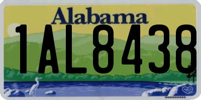 AL license plate 1AL8438