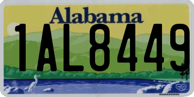 AL license plate 1AL8449