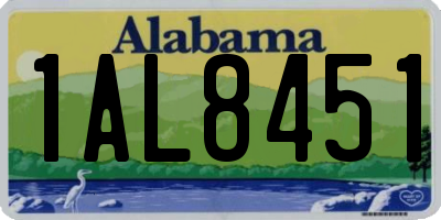 AL license plate 1AL8451