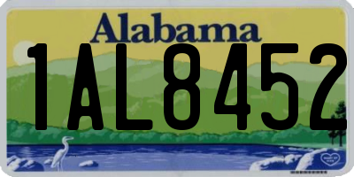 AL license plate 1AL8452